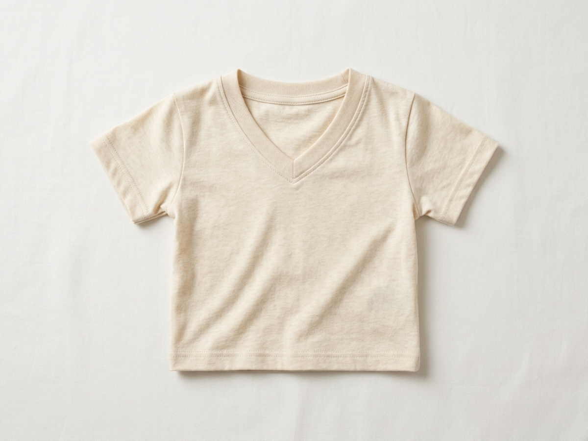 เสื้อยืดคอวีเด็ก