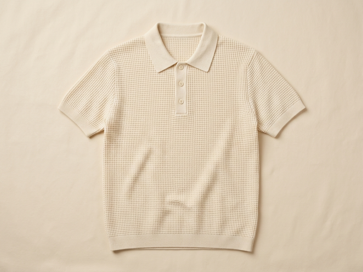 เสื้อโปโลผ้าทอวาฟเฟิล