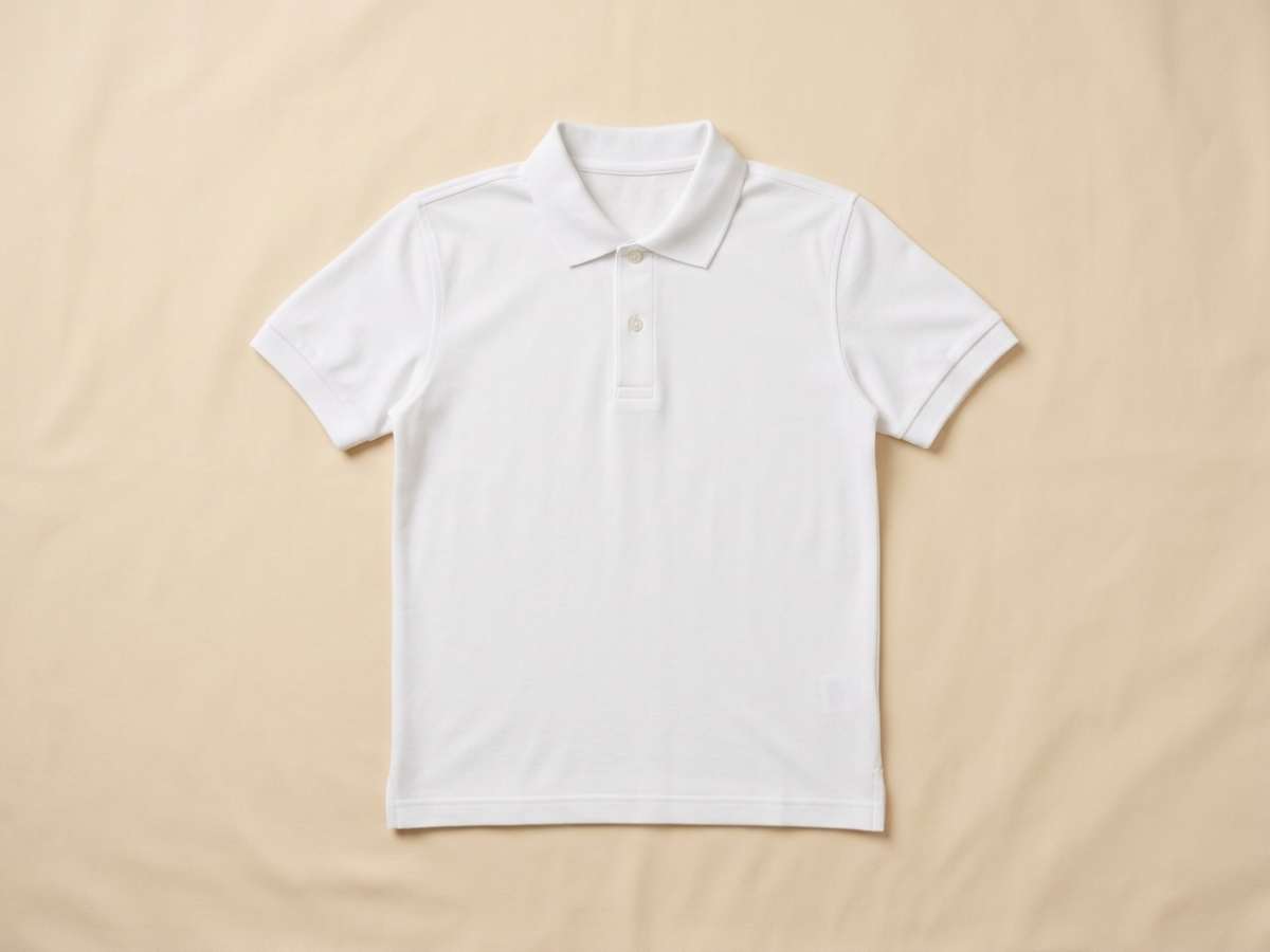 เสื้อโปโลสีขาวสะอาดตา