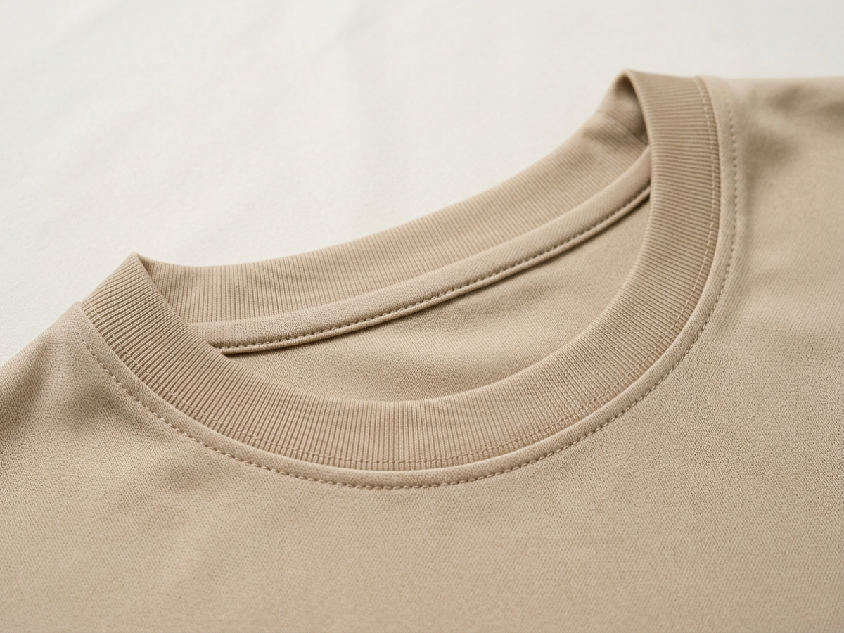 รายละเอียด เสื้อกีฬาคอกลมสีพื้นสไตล์มินิมอล